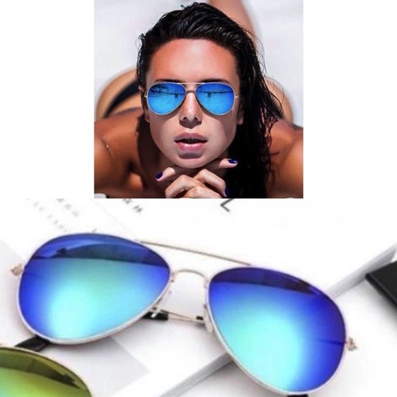 Accessories - Mirrored Polarized Aviator Sunglasses (NWT)
